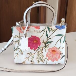Kate Spade Floral Satchel - Pink and Orange